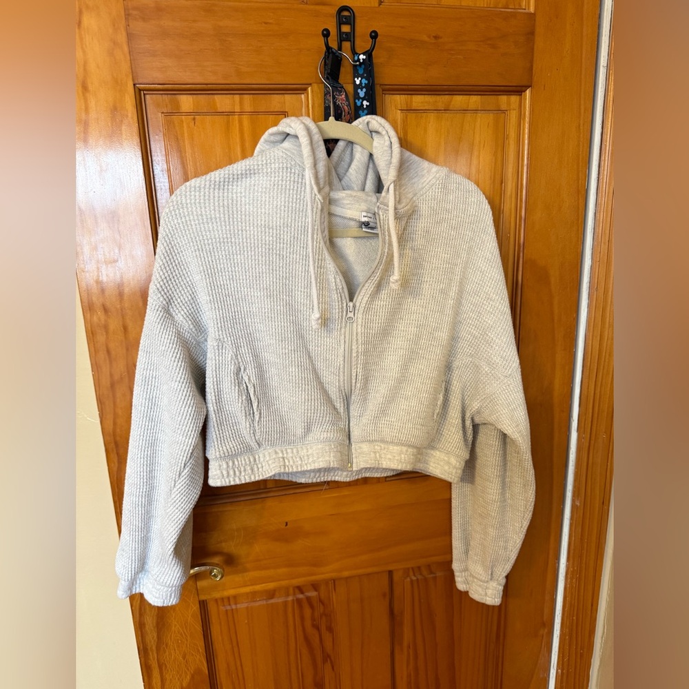 Women’s Better Together Grey Cropped Hoodie Size Large